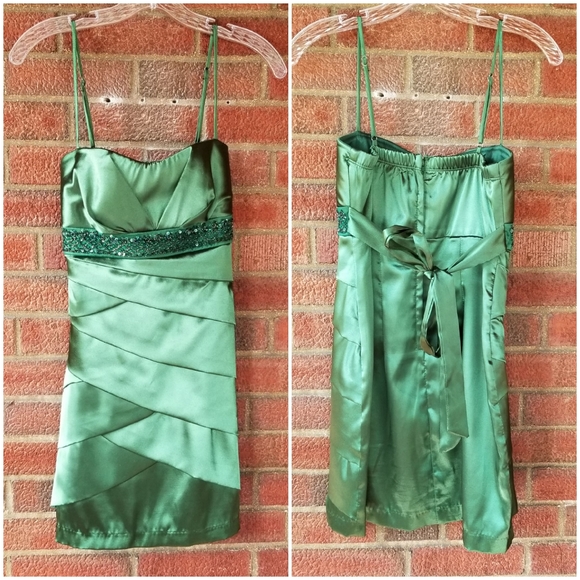 Speechless Green Juniors Spaghetti Strap Dress, 3 - Picture 2 of 8